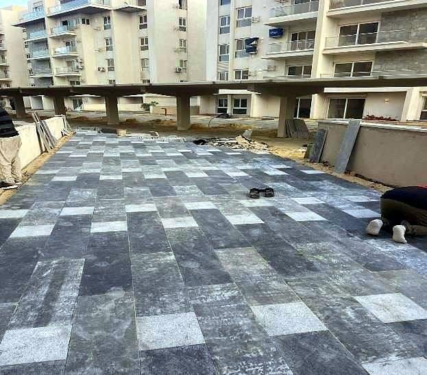Paving works at Club District, Mountain View iCity